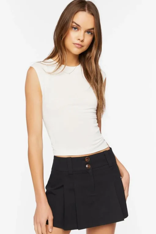 Micro Mini Pleated Skirt