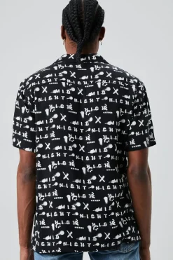 Midnight Print Buttoned Shirt
