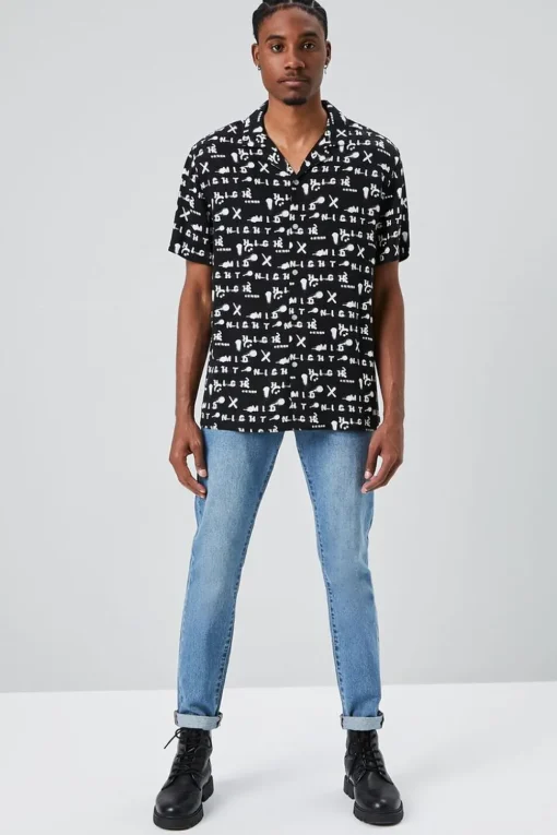 Midnight Print Buttoned Shirt