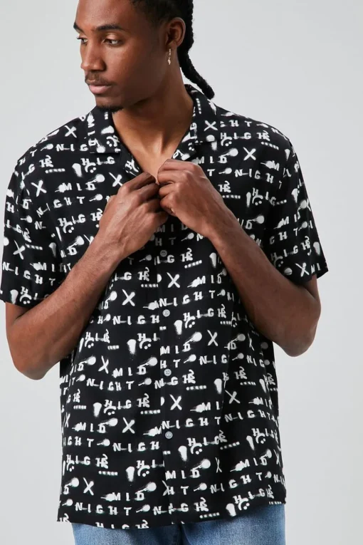 Midnight Print Buttoned Shirt