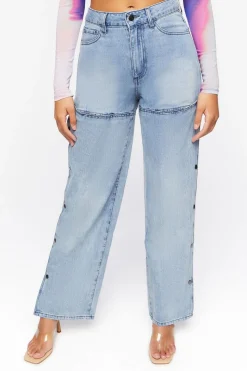 Mid-Rise Cutout Jeans