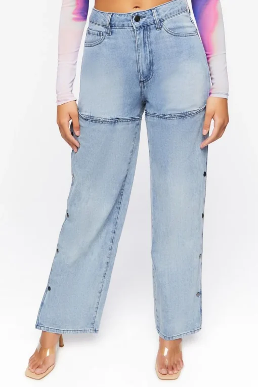 Mid-Rise Cutout Jeans