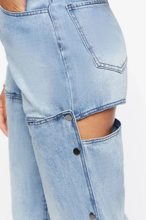 Mid-Rise Cutout Jeans