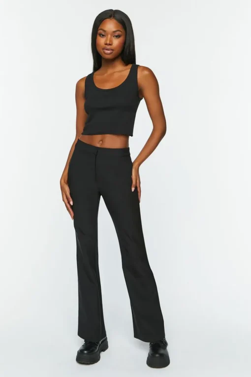 Mid-Rise Flare Pants