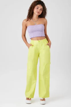 Mid-Rise Straight-Leg Cargo Pants