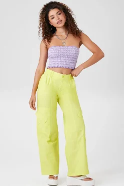 Mid-Rise Straight-Leg Cargo Pants