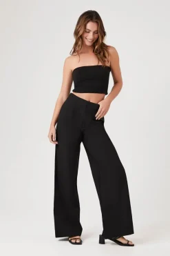 Mid-Rise Wide-Leg Pants