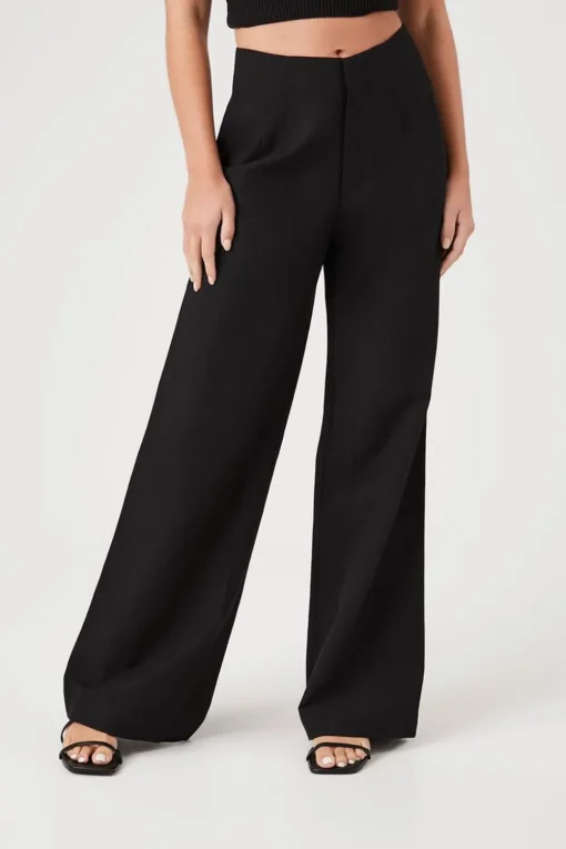 Mid-Rise Wide-Leg Pants