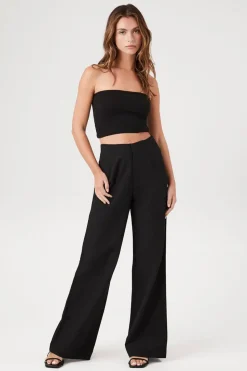 Mid-Rise Wide-Leg Pants