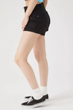 Mid-Rise Zippered Shorts