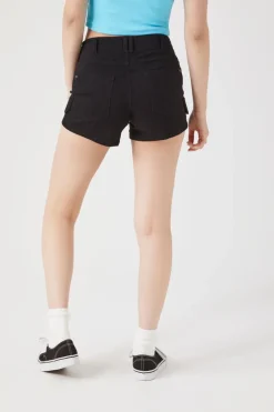 Mid-Rise Zippered Shorts