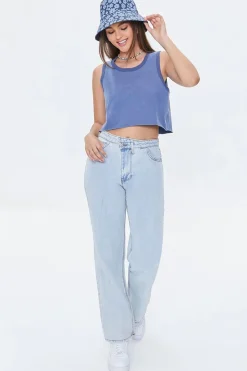Mineral Wash Cropped Tank Top