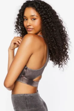 Mineral Wash Cutout Sports Bra