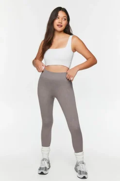 Mineral Wash Ribbed Leggings