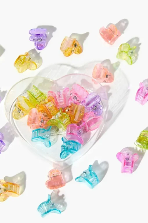 Mini Heart Claw Hair Clips