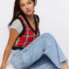 Mixed Plaid Sweater Vest
