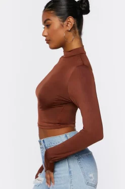 Mock Neck Crop Top
