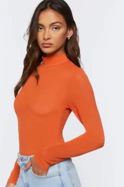 Mock Neck Long-Sleeve Top