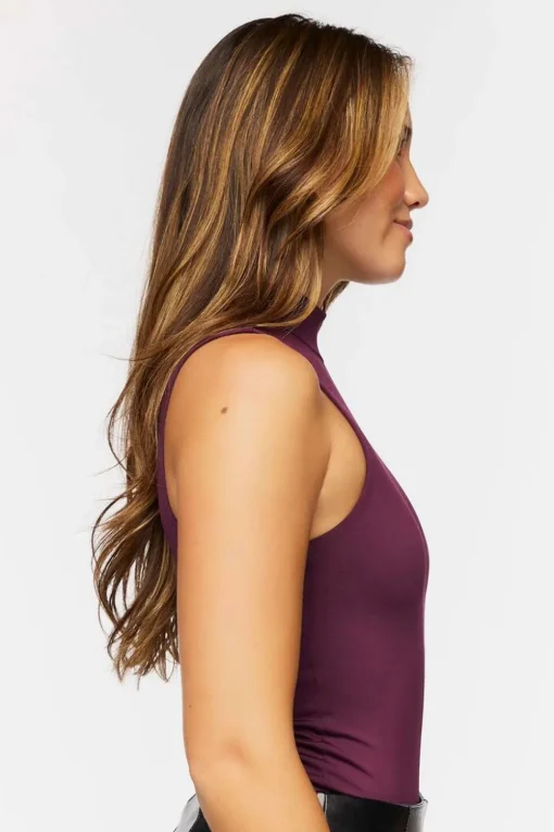 Mock Neck Sleeveless Bodysuit