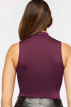 Mock Neck Sleeveless Bodysuit