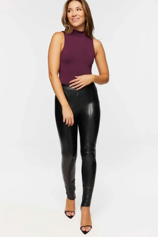 Mock Neck Sleeveless Bodysuit