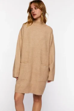 Mock Neck Sweater Dress