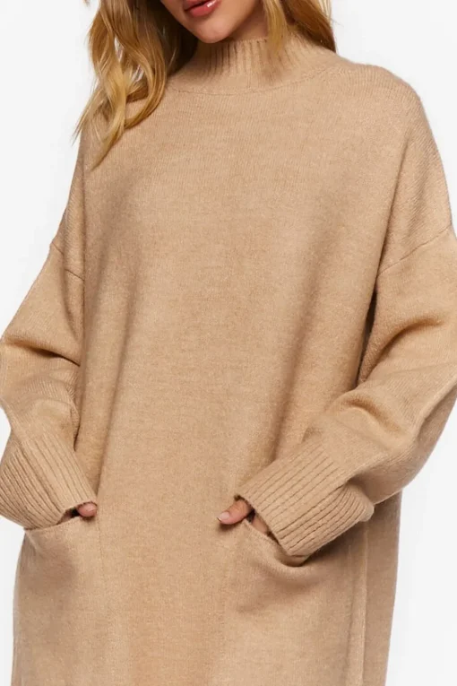 Mock Neck Sweater Dress