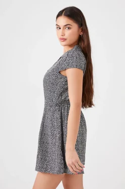 Mock Wrap Surplice Romper