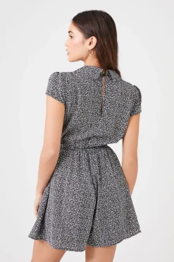 Mock Wrap Surplice Romper