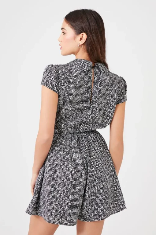 Mock Wrap Surplice Romper