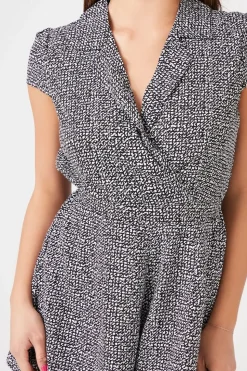 Mock Wrap Surplice Romper