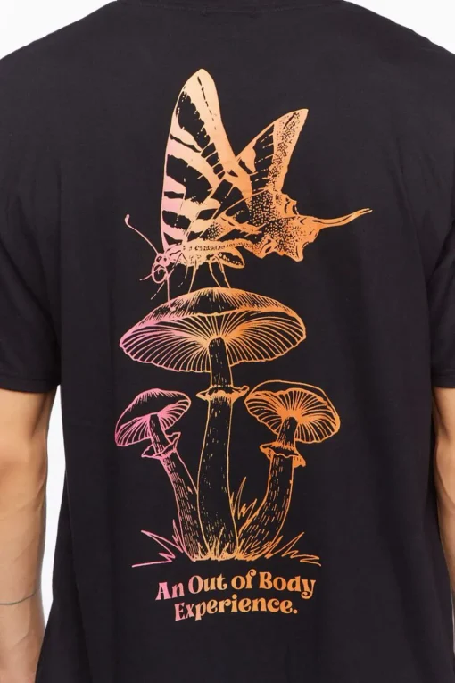 Mushroom & Butterfly Graphic Tee
