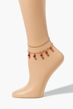 Mushroom Charm Anklet Set