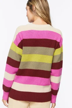 Mushroom Graphic Striped Sweater