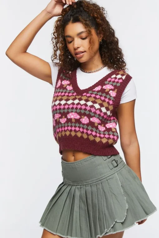 Mushroom Sweater Vest