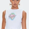 Naughty Cropped Muscle Tee