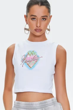 Naughty Cropped Muscle Tee