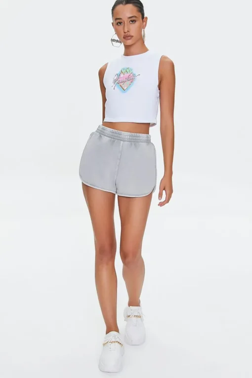 Naughty Cropped Muscle Tee