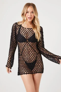 Netted Swim Cover-Up Dress