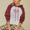 New York Embroidered Raglan Hoodie
