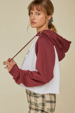 New York Embroidered Raglan Hoodie