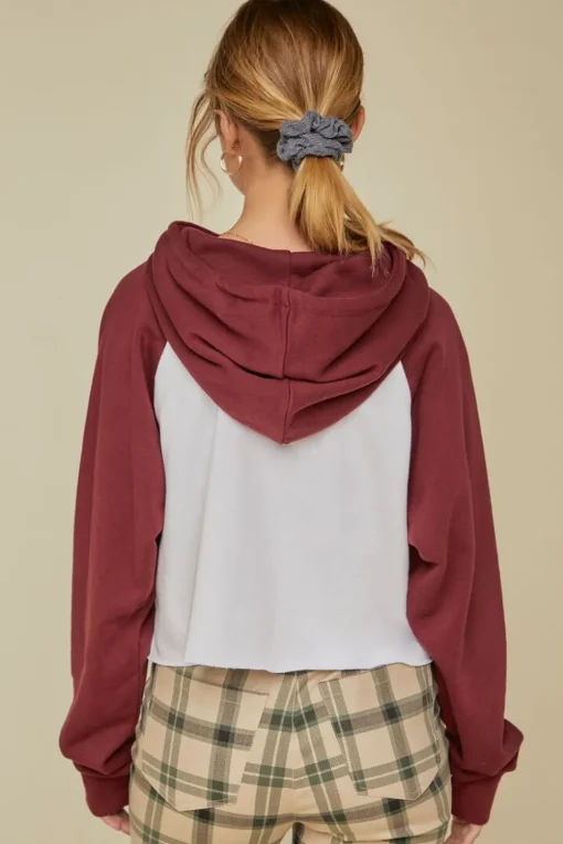 New York Embroidered Raglan Hoodie