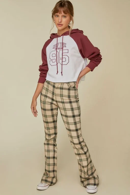 New York Embroidered Raglan Hoodie