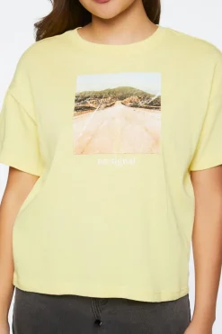 No Signal Graphic Crew Neck Tee