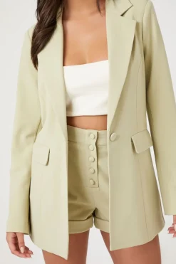 Notched Buttoned Blazer