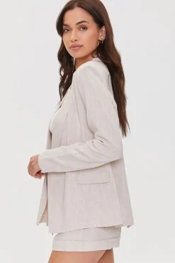 Notched Linen-Blend Blazer