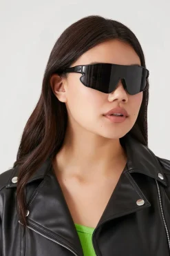Notched Shield Sunglasses