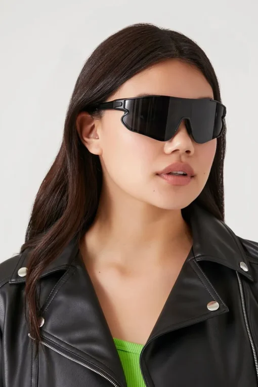 Notched Shield Sunglasses