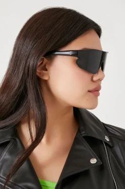 Notched Shield Sunglasses