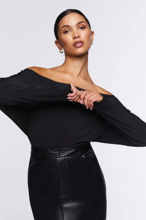 Off-The-Shoulder Batwing Top